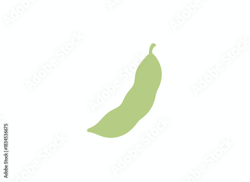 A sealed green pea pod