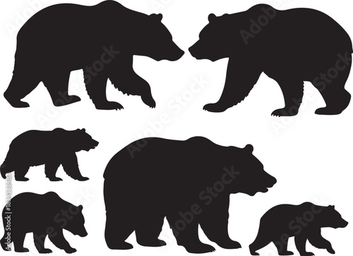 Grizzly Bear Silhouettes