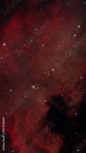 Red Space Nebula Starfield Deep Space Background