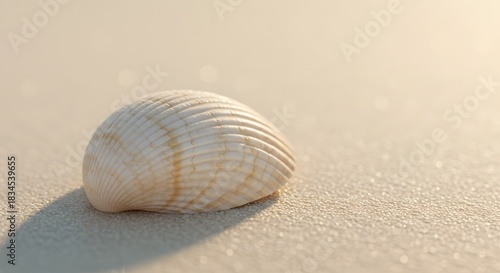 The delicate beauty of a single, sun-bleached shell.