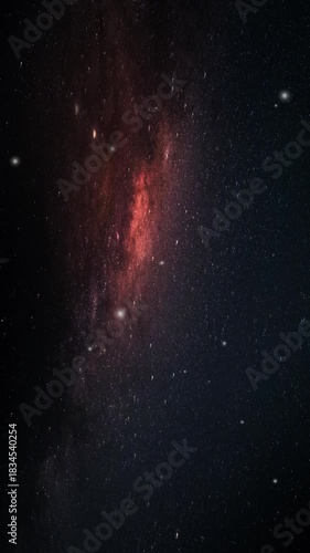 Vast Starry Universe with Milky Way Clouds and Glowing Galactic Core