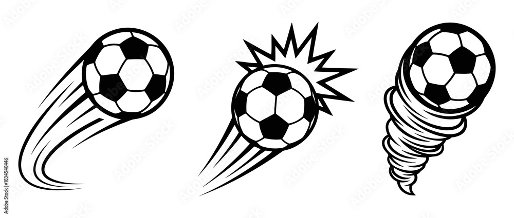 Obraz premium Soccer ball flying.