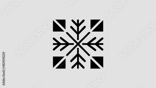 Geometric snowflake design created with generated ai