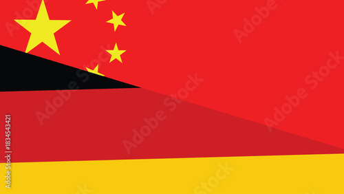 China and germany flag fusion design