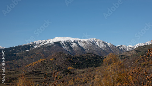 mountains in the snow