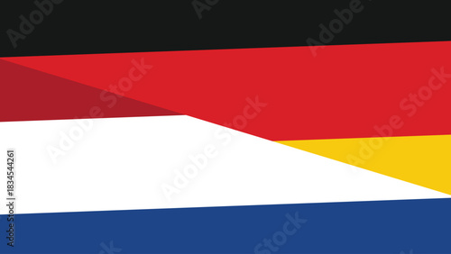 Germany and netherlands flag fusion design