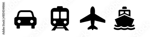 transport icon. transportation icon set
