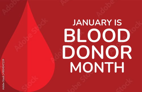 National Blood Donor Month – January Vector Illustration
