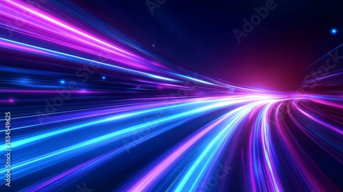 Dynamic light trails creating a modern vibrant background, perfect for technology or futuristic designs that need a burst of energy and cool vibes