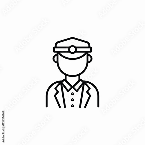 airbus pilot icon sign vector