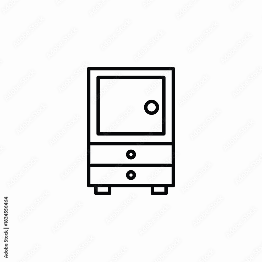 Obraz premium cupboard drawer icon sign vector