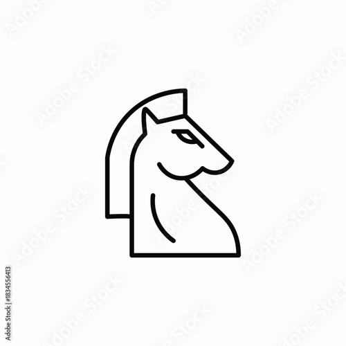 chess horse icon sign vector