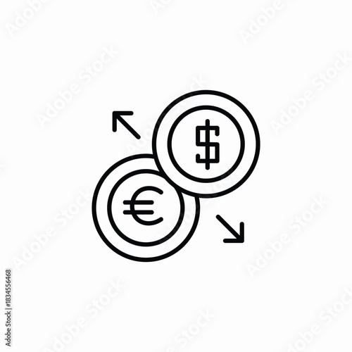 currency exchange icon sign vector