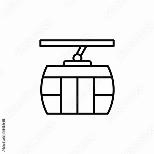 funicular cabin icon sign vector