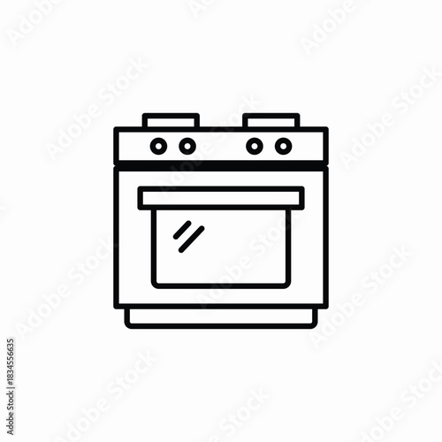 gas stove kitchen icon sign vector