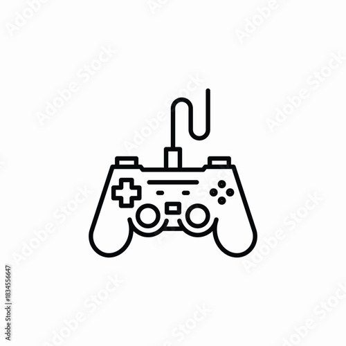 game controller icon sign vector