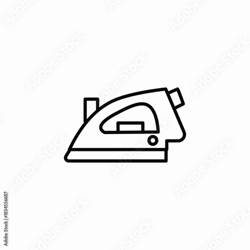 iron laundry icon sign vector
