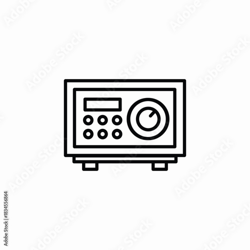 money safe icon sign vector