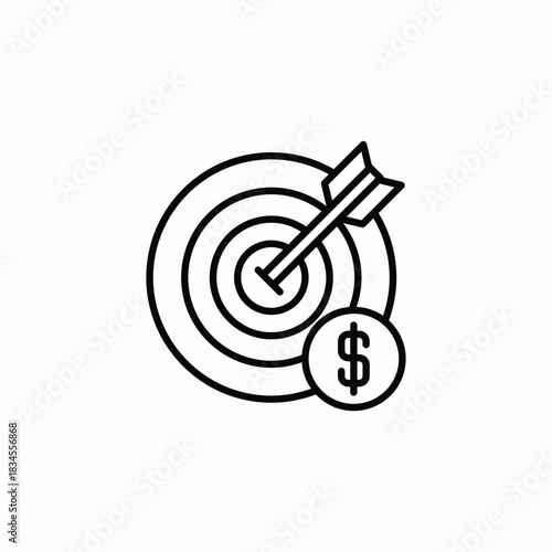 money target goal icon sign vector