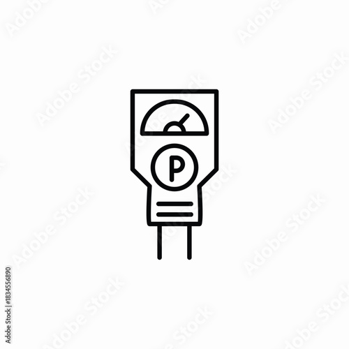 parking stand icon sign vector