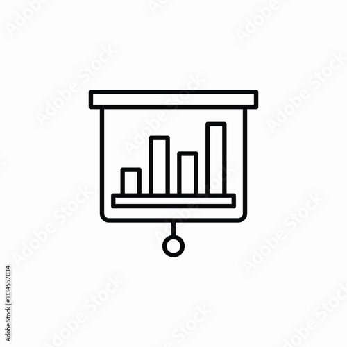 statistics presentation icon sign vector