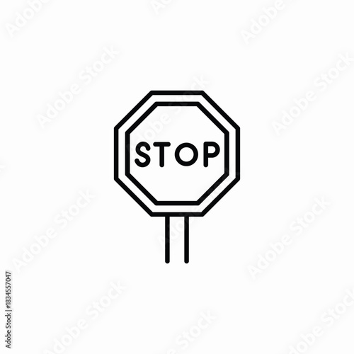 stop sign icon sign vector