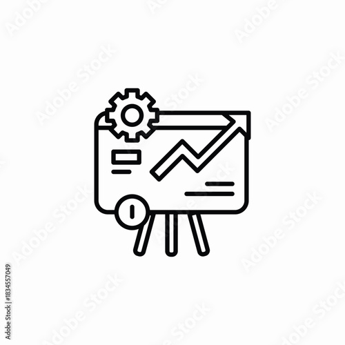 statistics presentation growth icon sign vector