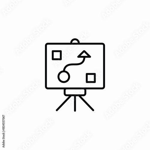 strategy presentation board icon sign vector
