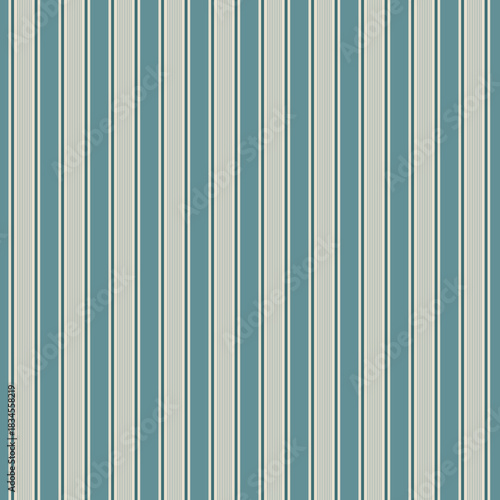 Vertical Geometry Stripes Green Sage. Vector Seamless Background