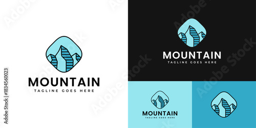 Minimal Mountain Logo | Modern Peak Symbol for Outdoor, Adventure, Hiking, and Travel Brands