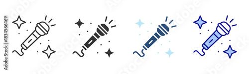 Karaoke Icon Set. Designed In Multi Style