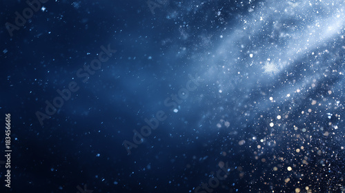 Wallpaper Mural Blue winter snowfall background with glittering bokeh for festive designs Torontodigital.ca