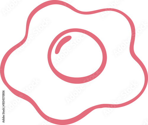 Fried Egg Hand Drawn Doodle