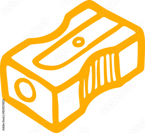 Pencil sharpener doodle element