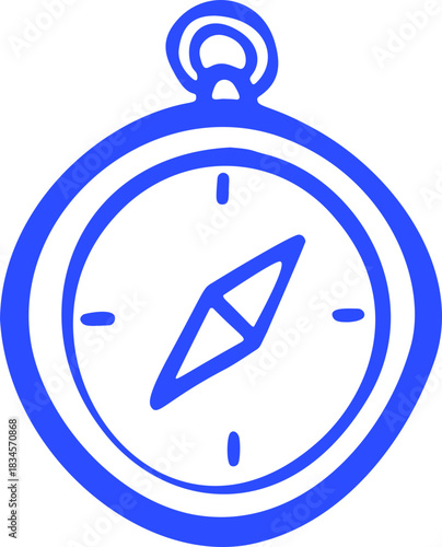 Blue Doodle Compass Element