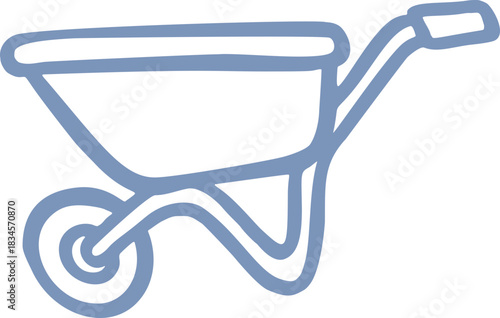 Wheelbarrow doodle garden element