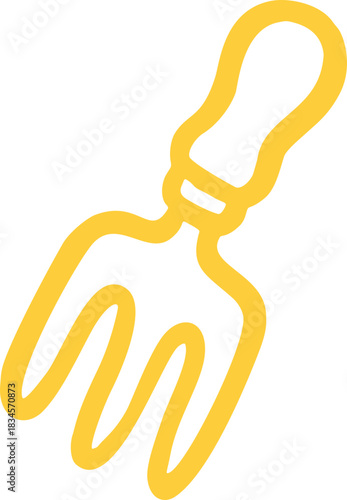 Yellow Doodle Garden Hand Fork