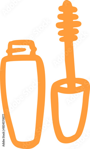 Mascara makeup doodle element