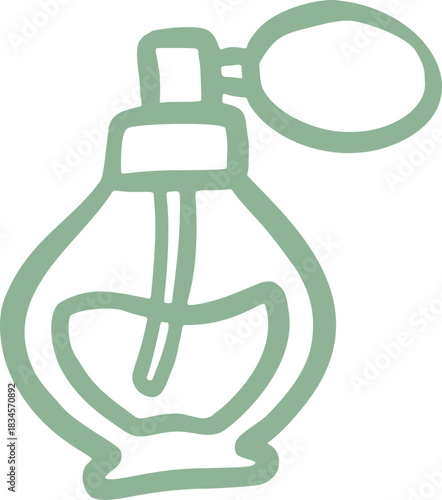 Green Doodle Perfume Bottle