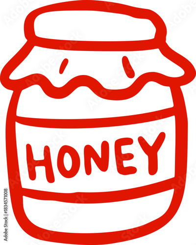 Honey Jar Doodle Element