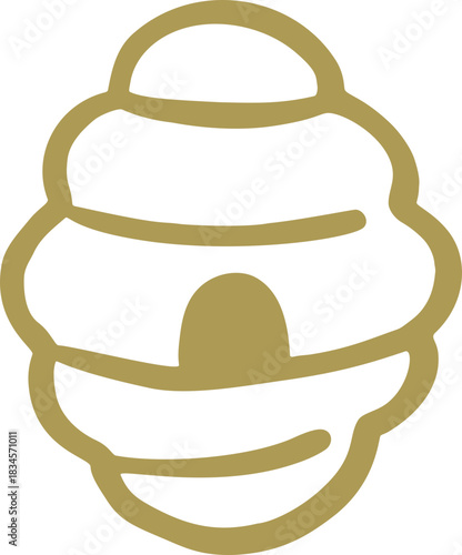 Beehive Hand Drawn Doodle Element