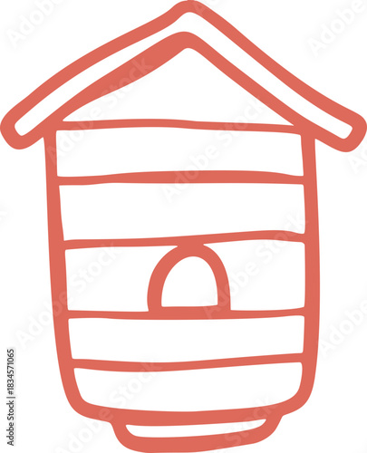 Red Doodle Beehive House