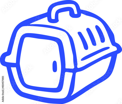 Pet Carrier Doodle Element
