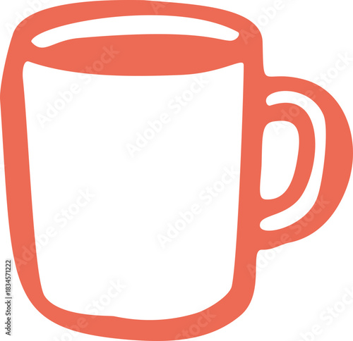 Doodle style coffee mug