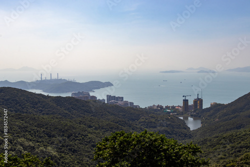 Hong Kong harbour seen from above