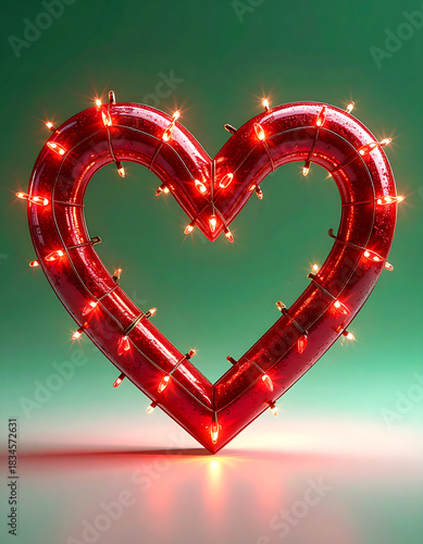 Christmas Lights form heart shape