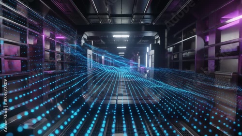 Nanocure Abstract Dark Sci-Fi Data Tunnel Visuals