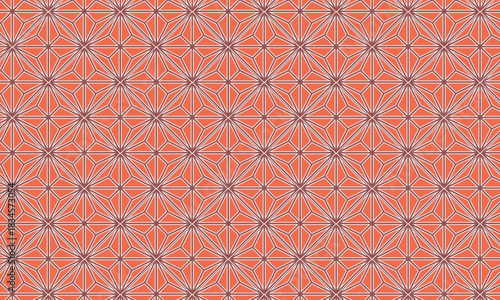 Geometric Floral Pattern Pink and Burgundy