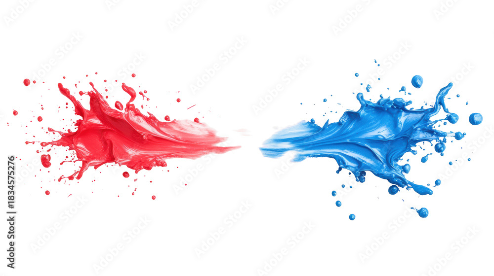 Fototapeta premium Vibrant Paint Brush Strokes on Transparent Background