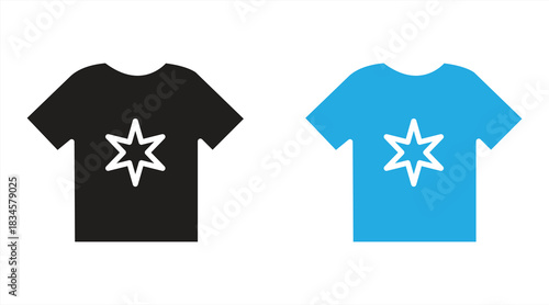 T-shirt icon outline - simple vector illustration